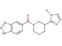 5-{[3-(1H-imidazol-2-yl)-1-piperidinyl]carbonyl}-1H-1,2,3-benzotriazole