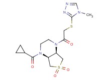 (4aR*,7aS*)-1-(cyclopropylcarbonyl)-4-{[(4-methyl-4H-1,2,4-triazol-3-yl)thio]acetyl}octahydrothieno[3,4-b]pyrazine 6,6-dioxide