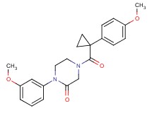 1-(3-methoxyphenyl)-4-{[1-(4-methoxyphenyl)cyclopropyl]carbonyl}-2-piperazinone