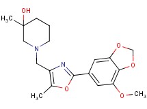 1-{[2-(7-methoxy-1,3-benzodioxol-5-yl)-5-methyl-1,3-oxazol-4-yl]methyl}-3-methylpiperidin-3-ol
