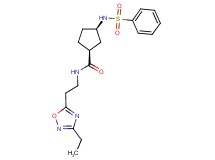 (1S*,3R*)-N-[2-(3-ethyl-1,2,4-oxadiazol-5-yl)ethyl]-3-[(phenylsulfonyl)amino]cyclopentanecarboxamide