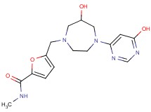 5-{[6-hydroxy-4-(6-hydroxypyrimidin-4-yl)-1,4-diazepan-1-yl]methyl}-N-methyl-2-furamide