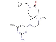 4-(2-amino-6-methylpyrimidin-4-yl)-9-(cyclopropylmethyl)-1-methyl-1,4,9-triazaspiro[5.6]dodecan-10-one
