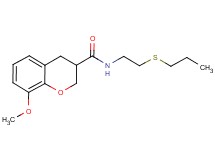 8-methoxy-N-[2-(propylthio)ethyl]chromane-3-carboxamide