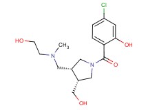 5-chloro-2-{[(3R*,4R*)-3-{[(2-hydroxyethyl)(methyl)amino]methyl}-4-(hydroxymethyl)pyrrolidin-1-yl]carbonyl}phenol