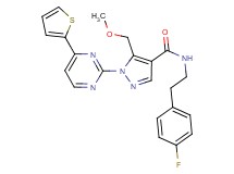 N-[2-(4-fluorophenyl)ethyl]-5-(methoxymethyl)-1-[4-(2-thienyl)-2-pyrimidinyl]-1H-pyrazole-4-carboxamide