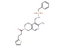 N-({3-methyl-7-[3-(2-thienyl)propanoyl]-5,6,7,8-tetrahydro-2,7-naphthyridin-4-yl}methyl)-1-phenylmethanesulfonamide