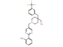 {1-{[2-(2-methylphenyl)-5-pyrimidinyl]methyl}-4-[3-(trifluoromethyl)benzyl]-4-piperidinyl}methanol