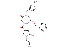 4-[(1-allyl-5-oxo-3-pyrrolidinyl)carbonyl]-1-[(1-methyl-1H-pyrazol-4-yl)methyl]-6-(3-pyridinylmethoxy)-1,4-diazepan-2-one