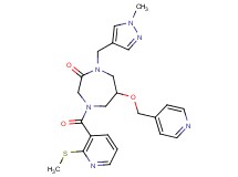 1-[(1-methyl-1H-pyrazol-4-yl)methyl]-4-{[2-(methylthio)-3-pyridinyl]carbonyl}-6-(4-pyridinylmethoxy)-1,4-diazepan-2-one