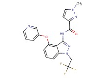 1-methyl-N-[4-(pyridin-3-yloxy)-1-(2,2,2-trifluoroethyl)-1H-indazol-3-yl]-1H-pyrazole-3-carboxamide