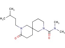 N,N-dimethyl-8-(3-methylbutyl)-9-oxo-2,8-diazaspiro[5.5]undecane-2-carboxamide