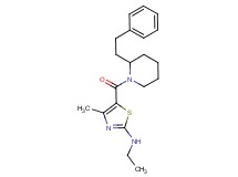 N-ethyl-4-methyl-5-{[2-(2-phenylethyl)-1-piperidinyl]carbonyl}-1,3-thiazol-2-amine