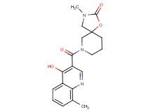7-[(4-hydroxy-8-methyl-3-quinolinyl)carbonyl]-3-methyl-1-oxa-3,7-diazaspiro[4.5]decan-2-one