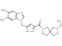 1-({3-[(7-ethyl-2,7-diazaspiro[4.4]non-2-yl)carbonyl]-1H-pyrazol-5-yl}methyl)-5,6-dimethyl-1H-benzimidazole