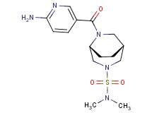 (1R*,5R*)-6-[(6-amino-3-pyridinyl)carbonyl]-N,N-dimethyl-3,6-diazabicyclo[3.2.2]nonane-3-sulfonamide