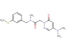 2-[4-(dimethylamino)-6-oxopyridazin-1(6H)-yl]-N-methyl-N-[3-(methylthio)benzyl]acetamide