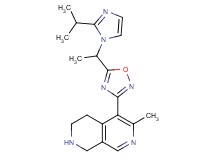 5-{5-[1-(2-isopropyl-1H-imidazol-1-yl)ethyl]-1,2,4-oxadiazol-3-yl}-6-methyl-1,2,3,4-tetrahydro-2,7-naphthyridine dihydrochloride
