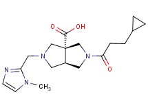 (3aR*,6aR*)-2-(3-cyclopropylpropanoyl)-5-[(1-methyl-1H-imidazol-2-yl)methyl]hexahydropyrrolo[3,4-c]pyrrole-3a(1H)-carboxylic acid