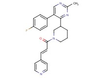 5-(4-fluorophenyl)-2-methyl-4-{1-[(2E)-3-(4-pyridinyl)-2-propenoyl]-3-piperidinyl}pyrimidine