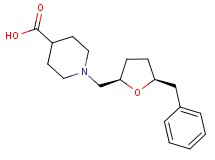 1-{[(2R*,5S*)-5-benzyltetrahydrofuran-2-yl]methyl}piperidine-4-carboxylic acid
