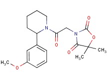 3-{2-[2-(3-methoxyphenyl)piperidin-1-yl]-2-oxoethyl}-5,5-dimethyl-1,3-oxazolidine-2,4-dione