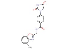 4-(2,4-dioxo-1-imidazolidinyl)-N-[(4-methyl-1,3-benzoxazol-2-yl)methyl]benzamide