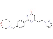 2-[4-(1,4-oxazepan-4-ylmethyl)phenyl]-6-[2-(1H-pyrazol-1-yl)ethyl]pyrimidin-4(3H)-one