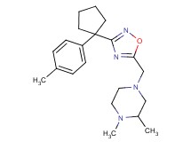 1,2-dimethyl-4-({3-[1-(4-methylphenyl)cyclopentyl]-1,2,4-oxadiazol-5-yl}methyl)piperazine
