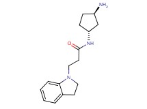 N-[rel-(1R,3R)-3-aminocyclopentyl]-3-(2,3-dihydro-1H-indol-1-yl)propanamide dihydrochloride