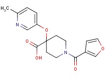 1-(3-furoyl)-4-[(6-methylpyridin-3-yl)oxy]piperidine-4-carboxylic acid