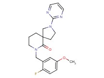 7-(2-fluoro-5-methoxybenzyl)-2-(2-pyrimidinyl)-2,7-diazaspiro[4.5]decan-6-one