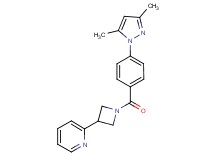 2-{1-[4-(3,5-dimethyl-1H-pyrazol-1-yl)benzoyl]-3-azetidinyl}pyridine