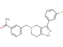1-(3-{[3-(3-fluorophenyl)-1,4,6,7-tetrahydro-5H-pyrazolo[4,3-c]pyridin-5-yl]methyl}phenyl)ethanone