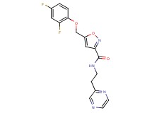 5-[(2,4-difluorophenoxy)methyl]-N-[2-(2-pyrazinyl)ethyl]-3-isoxazolecarboxamide