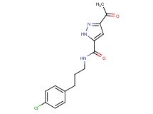 3-acetyl-N-[3-(4-chlorophenyl)propyl]-1H-pyrazole-5-carboxamide