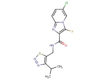 6-chloro-3-fluoro-N-[(4-isopropyl-1,2,3-thiadiazol-5-yl)methyl]imidazo[1,2-a]pyridine-2-carboxamide