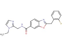 N-[(1-ethyl-1H-imidazol-2-yl)methyl]-2-(2-fluorobenzyl)-1,3-benzoxazole-6-carboxamide