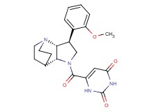 6-{[(2R*,3S*,6R*)-3-(2-methoxyphenyl)-1,5-diazatricyclo[5.2.2.0~2,6~]undec-5-yl]carbonyl}-2,4(1H,3H)-pyrimidinedione