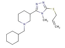 3-[5-(allylthio)-4-methyl-4H-1,2,4-triazol-3-yl]-1-(cyclohexylmethyl)piperidine