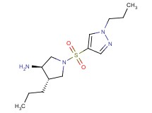 (3R*,4S*)-4-propyl-1-[(1-propyl-1H-pyrazol-4-yl)sulfonyl]pyrrolidin-3-amine