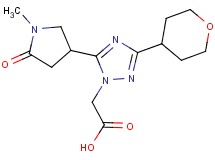 [5-(1-methyl-5-oxopyrrolidin-3-yl)-3-(tetrahydro-2H-pyran-4-yl)-1H-1,2,4-triazol-1-yl]acetic acid