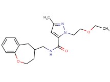 1-(2-ethoxyethyl)-3-methyl-N-(2,3,4,5-tetrahydro-1-benzoxepin-4-ylmethyl)-1H-pyrazole-5-carboxamide