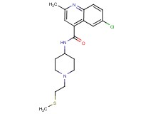 6-chloro-2-methyl-N-{1-[2-(methylthio)ethyl]piperidin-4-yl}quinoline-4-carboxamide