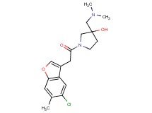 1-[(5-chloro-6-methyl-1-benzofuran-3-yl)acetyl]-3-[(dimethylamino)methyl]-3-pyrrolidinol