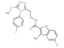 5-chloro-N-{2-[4-(4-fluorophenyl)-5-(methylthio)-4H-1,2,4-triazol-3-yl]ethyl}-3-methyl-1H-indole-2-carboxamide