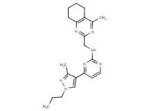 4-(3-methyl-1-propyl-1H-pyrazol-4-yl)-N-[(4-methyl-5,6,7,8-tetrahydroquinazolin-2-yl)methyl]pyrimidin-2-amine