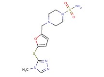 4-({5-[(4-methyl-4H-1,2,4-triazol-3-yl)thio]-2-furyl}methyl)piperazine-1-sulfonamide