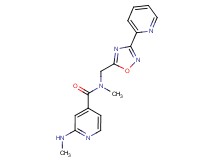 N-methyl-2-(methylamino)-N-{[3-(2-pyridinyl)-1,2,4-oxadiazol-5-yl]methyl}isonicotinamide
