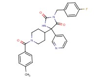 3-(4-fluorobenzyl)-5-[1-(4-methylbenzoyl)-4-piperidinyl]-5-(3-pyridinyl)-2,4-imidazolidinedione